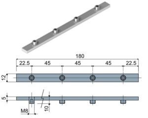 Łącznik band rolkowych koralikowych