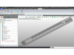 Przymiar kreskowy do uchwytu bandy bocznej model CAD